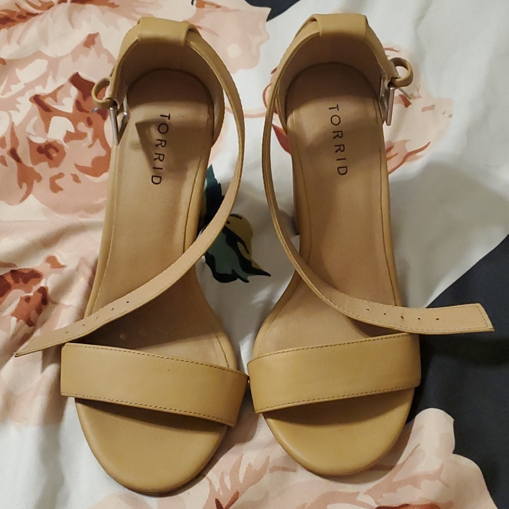 Torrid nude strap heels